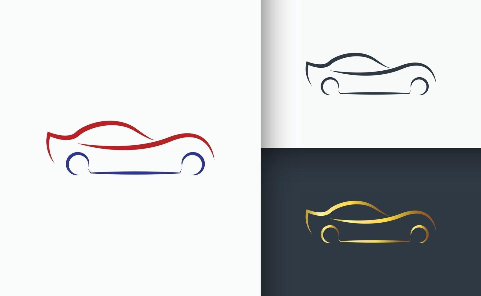 set di modelli di progettazione del logo dell'auto vettore