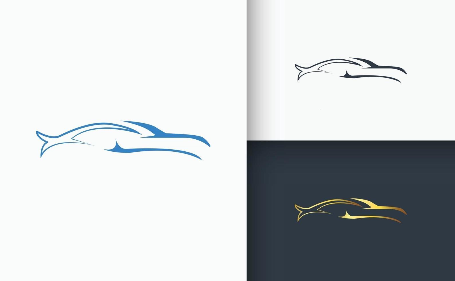 set di modelli di progettazione del logo dell'auto vettore