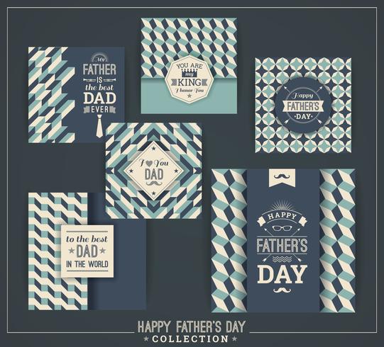 Happy Father s Day templates In stile retrò. vettore