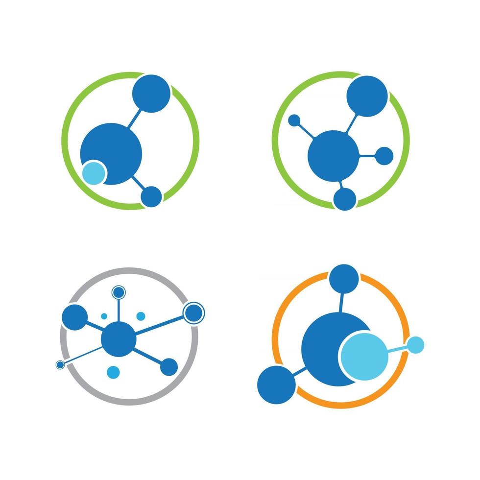design del logo della molecola vettore
