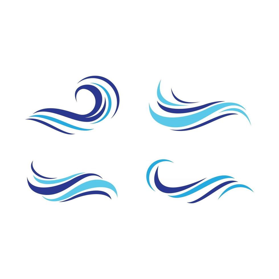 immagini del logo dell'onda d'acqua vettore