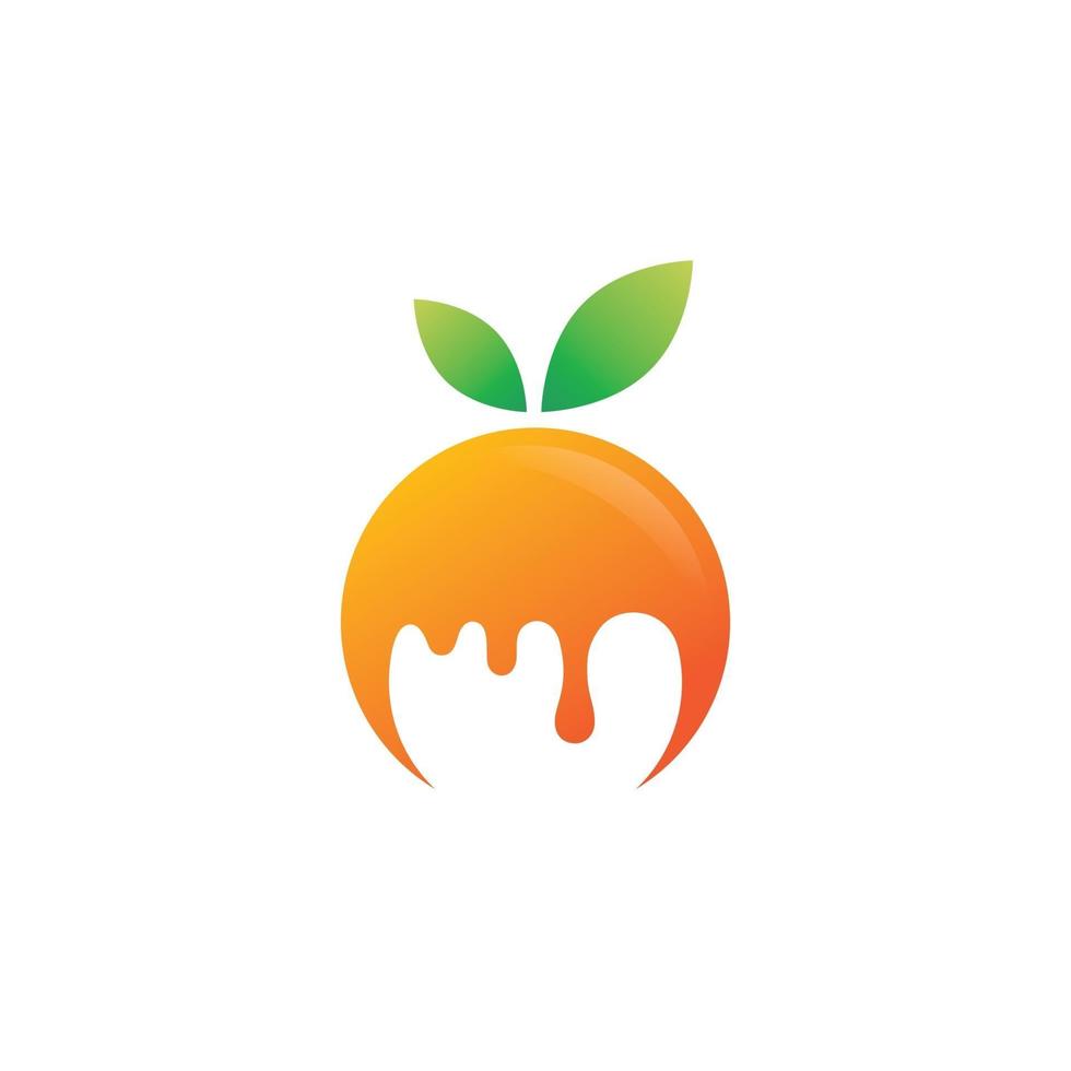illustrazione dell'icona di vettore di progettazione di logo arancione