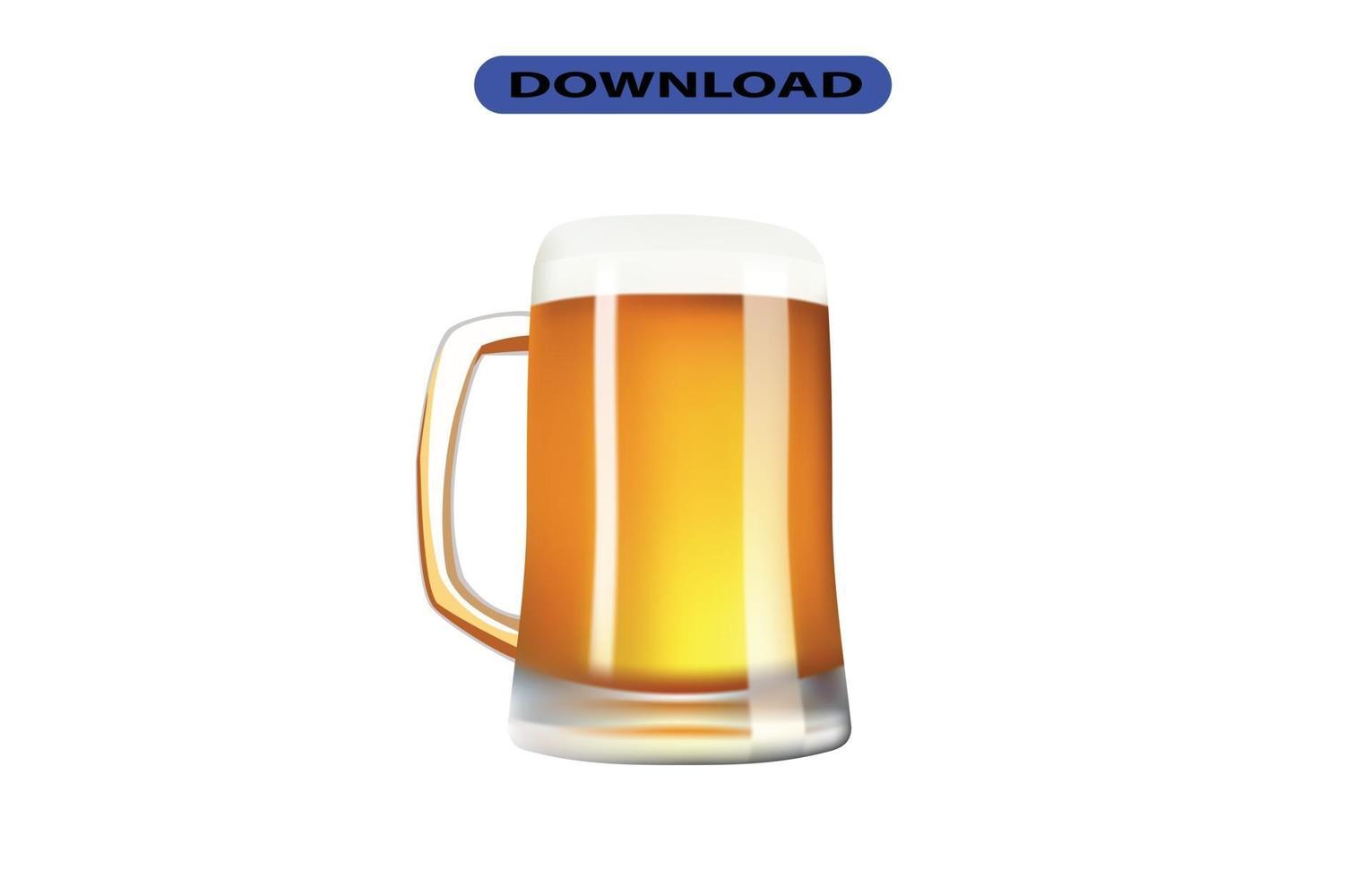 icona o logo della birra per il sito Web aziendale e di grandi dimensioni vettore