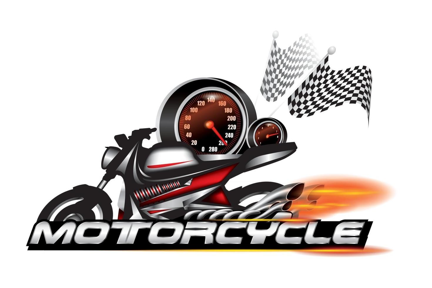 emblema del motociclo, vettore di progettazione del logo.