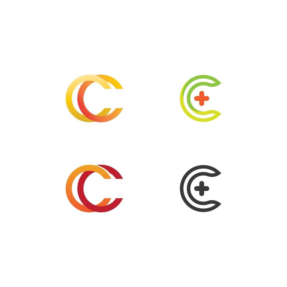c logo e vitamina e font c lettera identità e design aziendale vettore