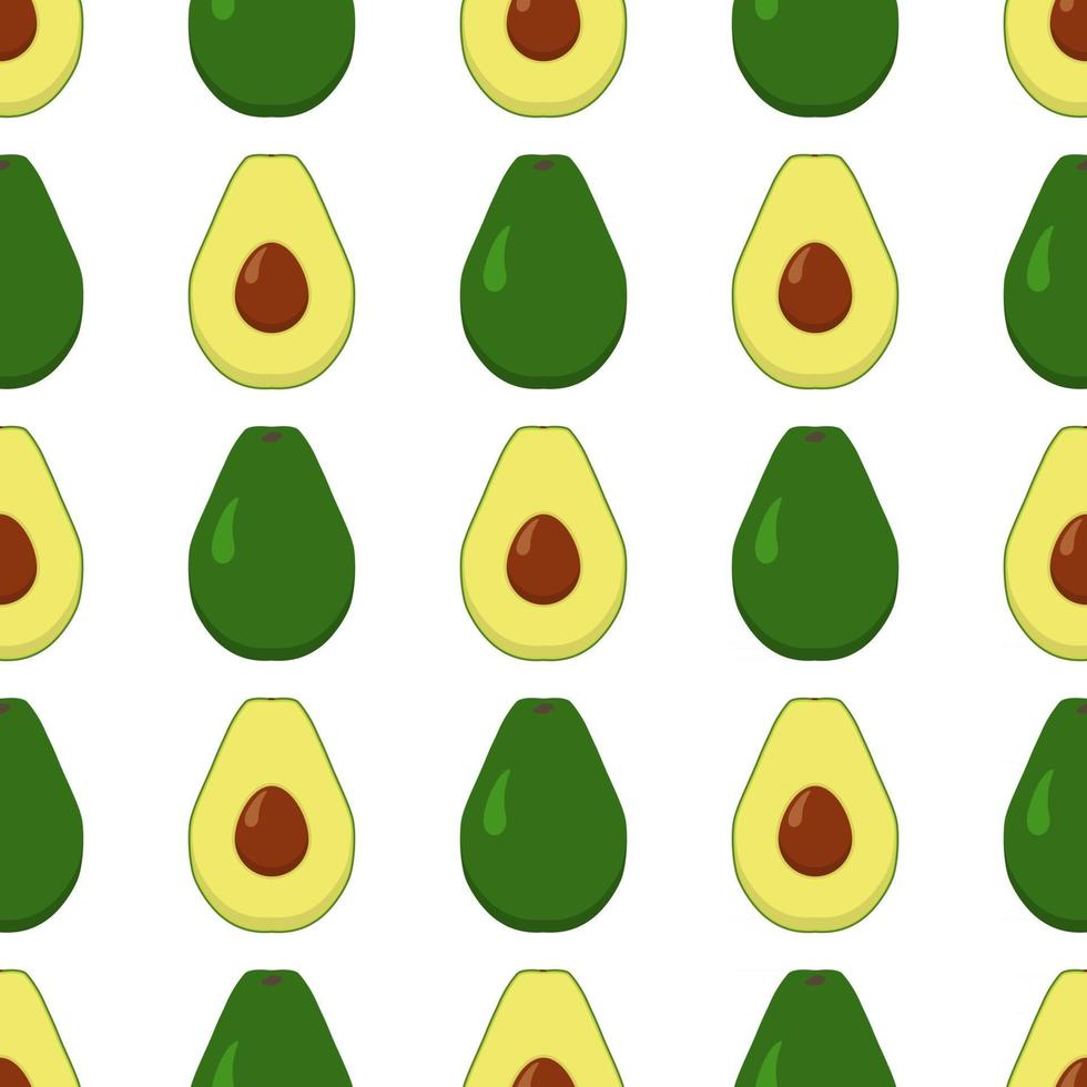 illustrazione sul tema grande avocado colorato senza soluzione di continuità vettore