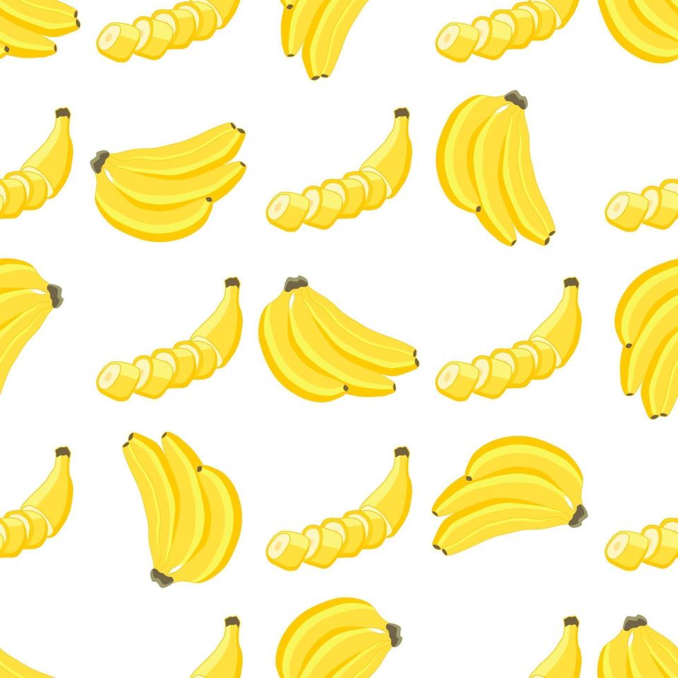 illustrazione sul tema grande banana colorata senza cuciture vettore