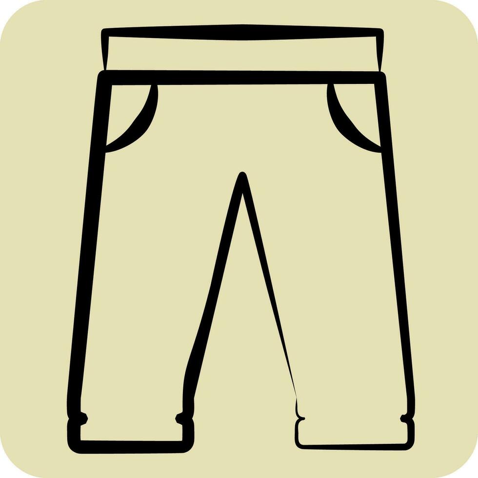 icona baseball pantaloni. relazionato per baseball simbolo. mano disegnato stile. semplice design modificabile. semplice illustrazione vettore