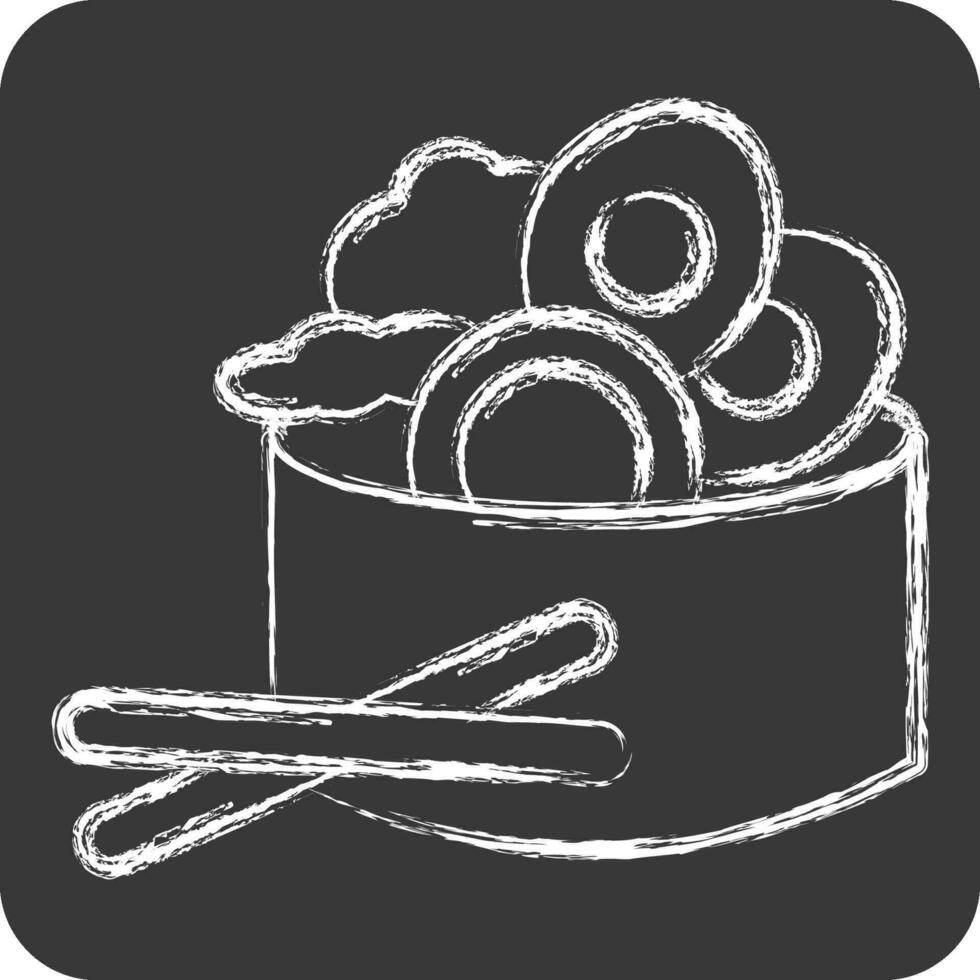 icona insalata. relazionato per prima colazione simbolo. gesso stile. semplice design modificabile. semplice illustrazione vettore