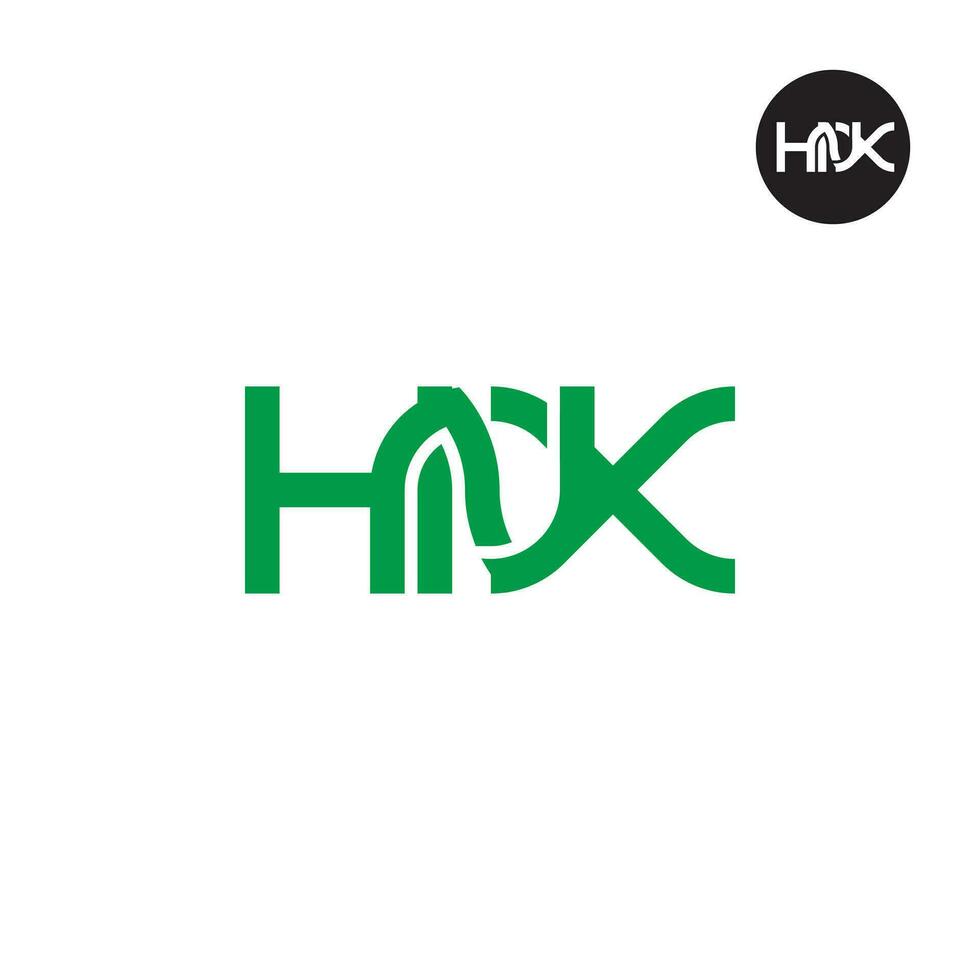 lettera hnx monogramma logo design vettore