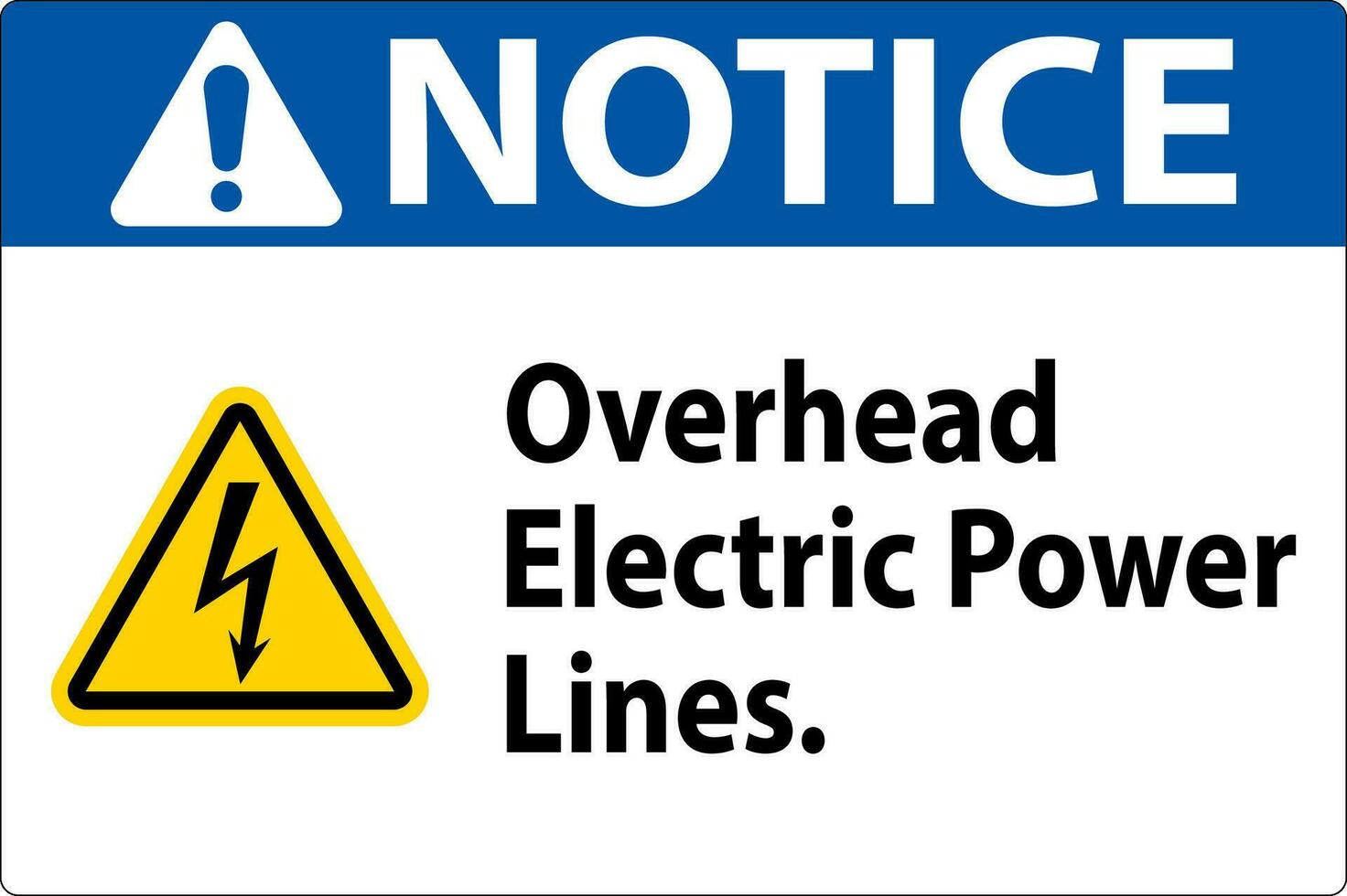 Avviso cartello alto elettrico energia Linee vettore