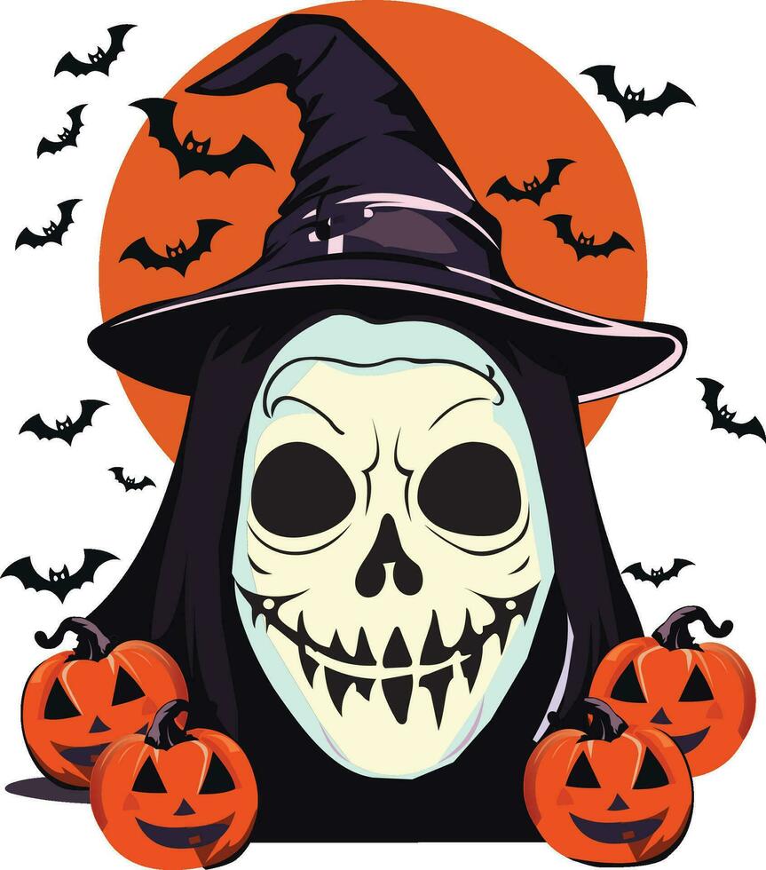 Halloween vettore arte design illustrazione sfondo