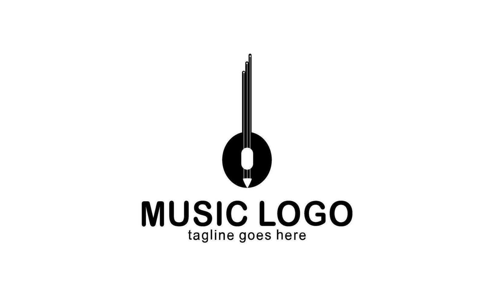 creativo musica logo. musicale Appunti logo vettore