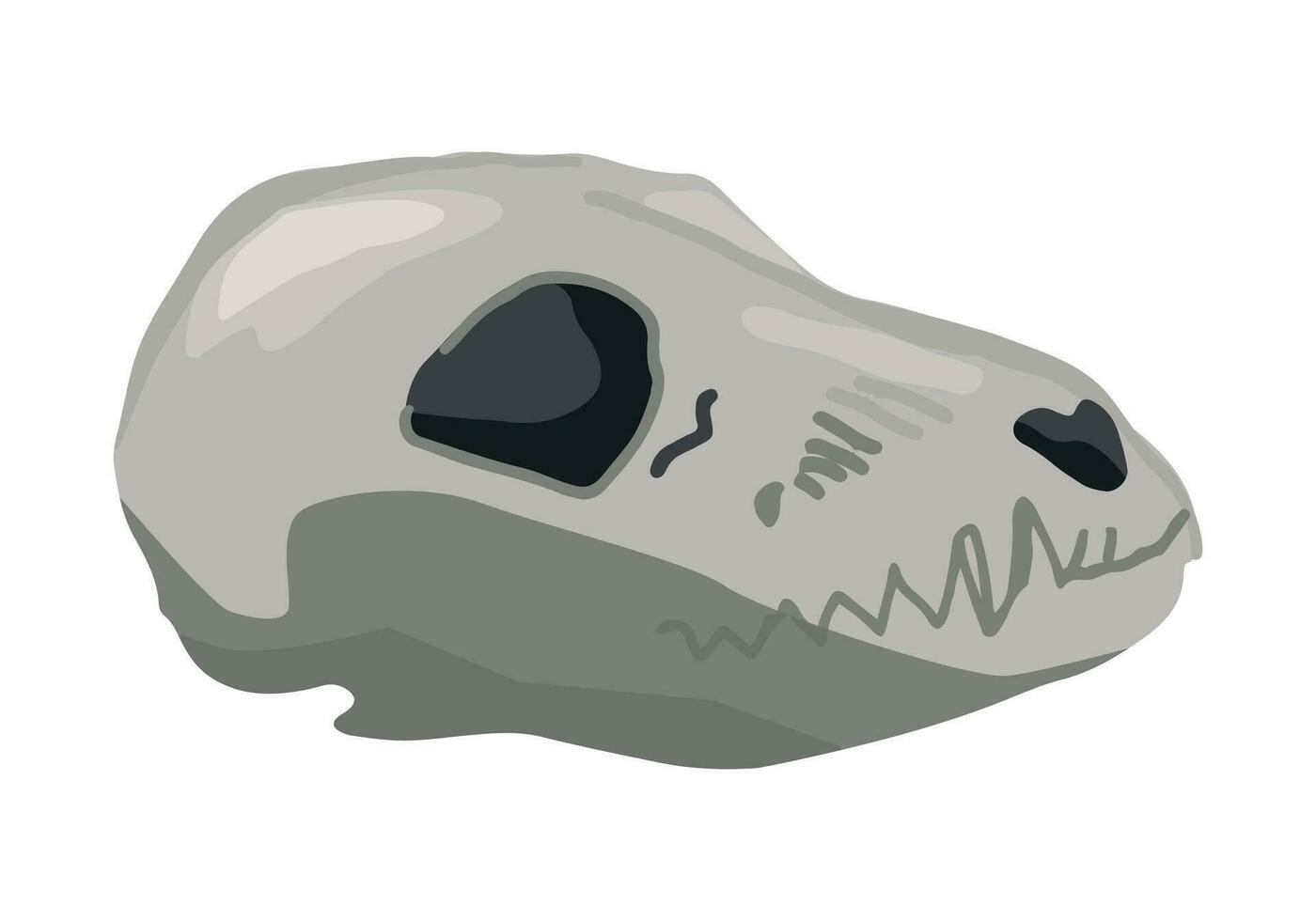 cranio clipart, selvaggio animale testa osso. Halloween colorato vettore illustrazione nel cartone animato stile. spaventoso decorazione isolato su bianca sfondo.