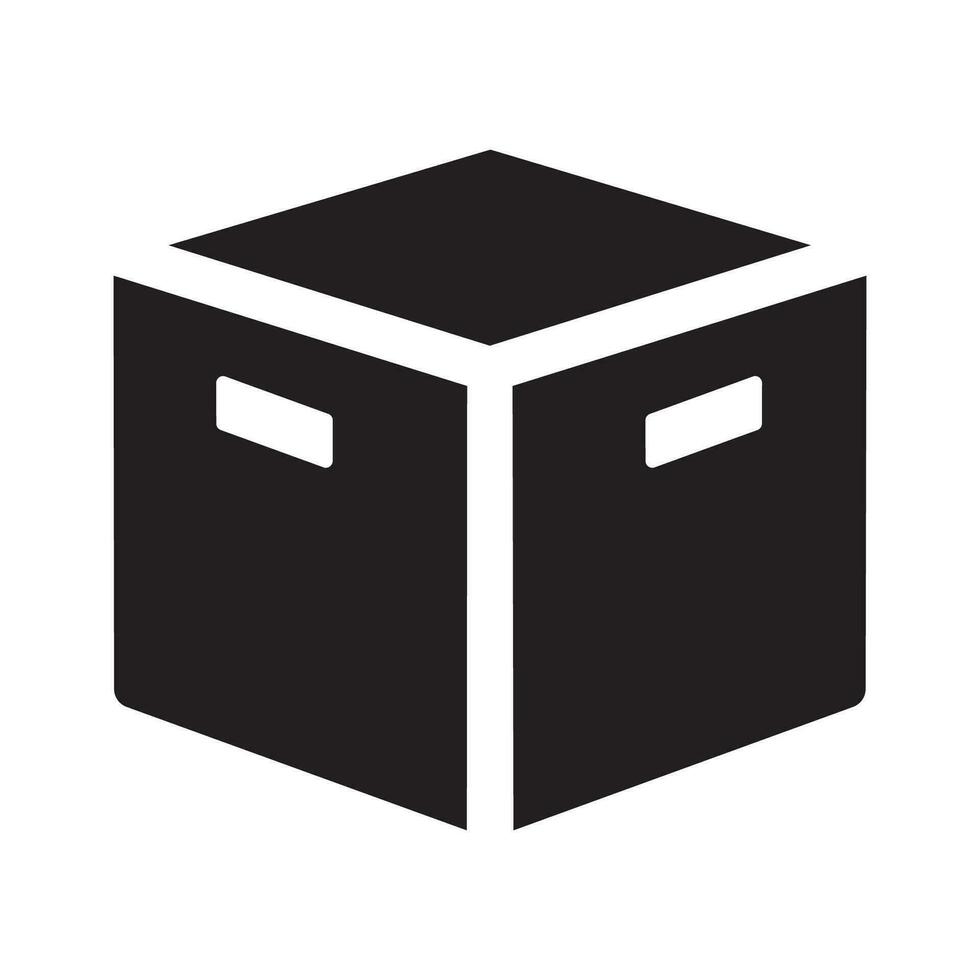 scatola pacchetto simbolo icona vettore design illustrazione