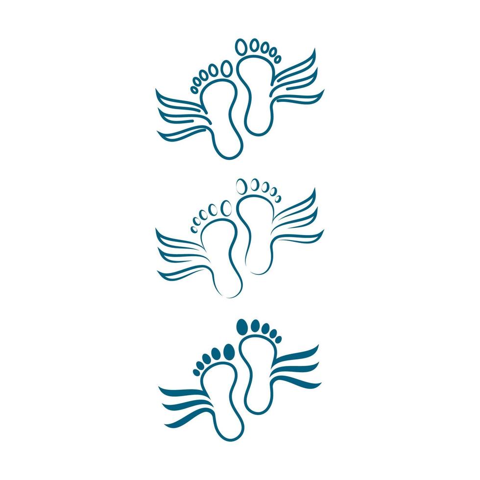 illustrazione dell'icona di vettore del modello di logo di cura del piede