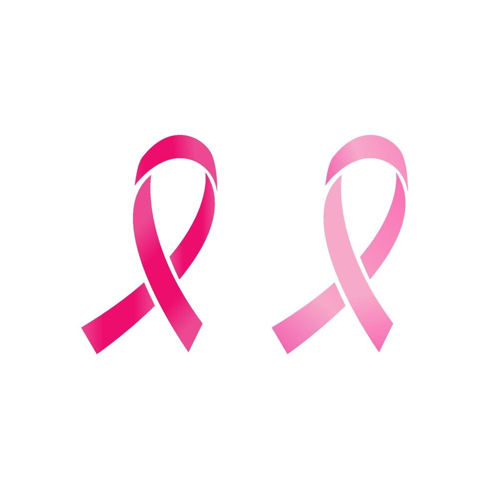 icona del cancro al seno con nastro rosa vettore