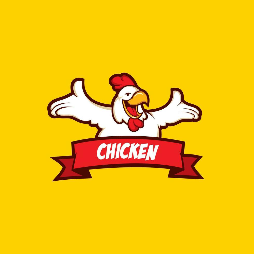 fritte pollo logo vettore