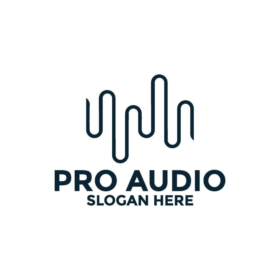 suono Audio logo disegno, Audio con pulse logo modello vettore
