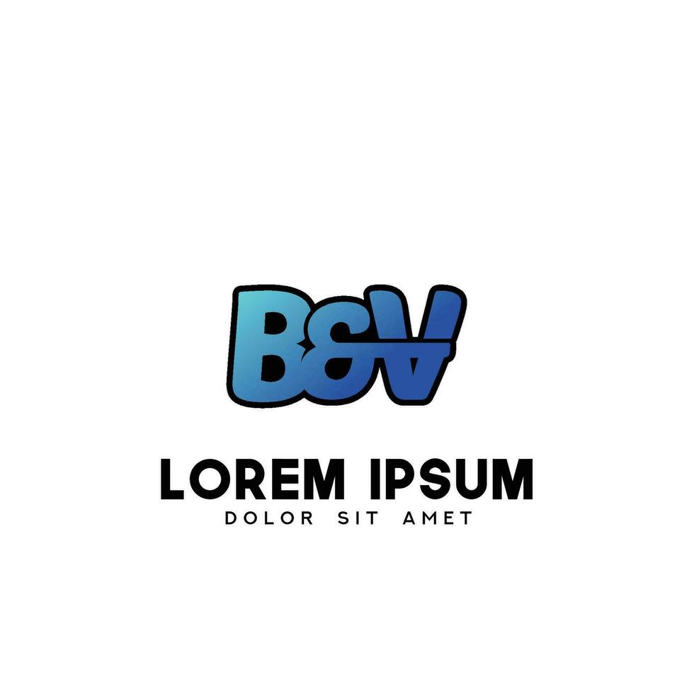 bv iniziale logo design vettore