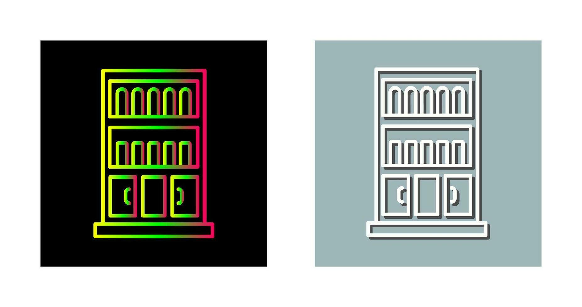 icona del vettore scaffale di libri