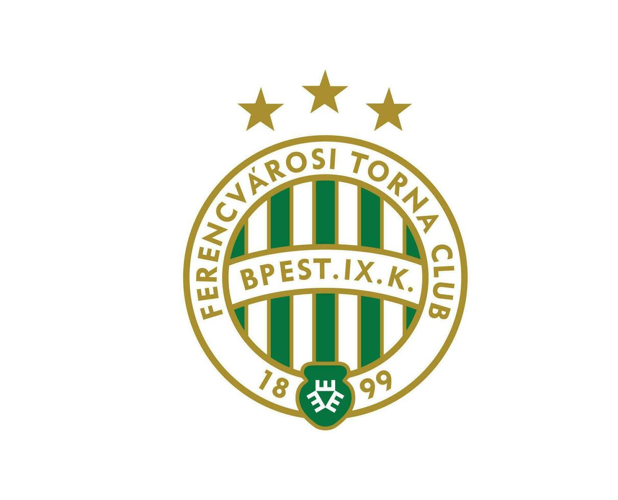 ferencvarosi tc club logo simbolo Ungheria lega calcio astratto design vettore illustrazione