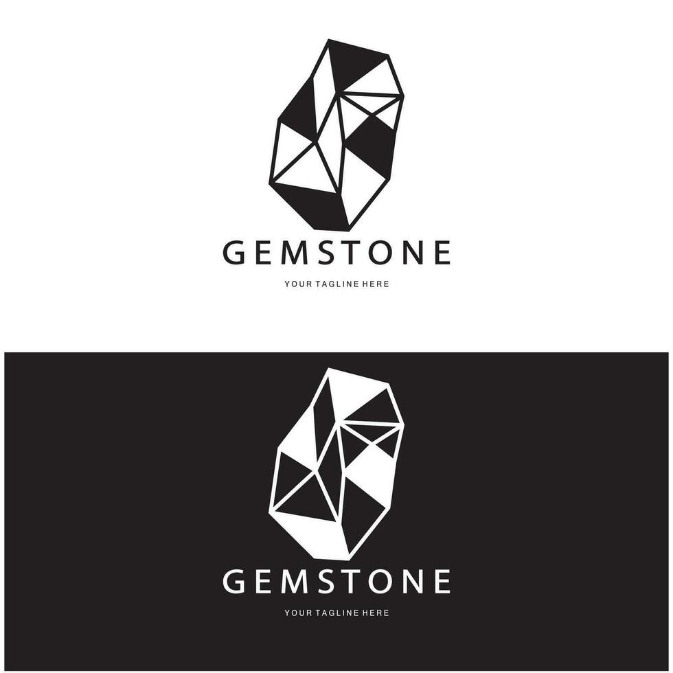 lusso poligono diamante cristallo linea arte, gemma, pietra preziosa smeraldo, giada, diamante, oro, e prezioso gioielleria logo design vettore