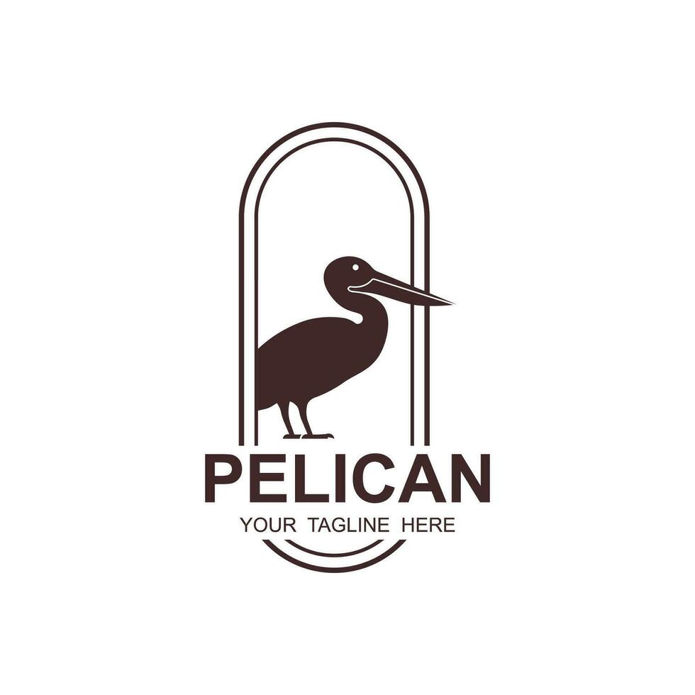 pellicano uccello logo vettore icona illustrazione design