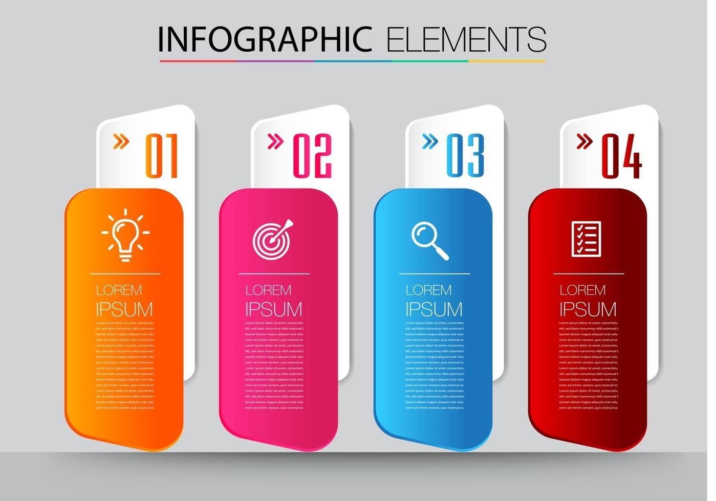 modello di casella di testo moderna, banner infografica vettore