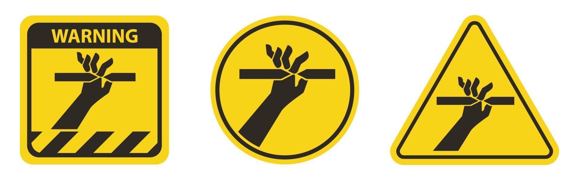 taglio delle dita simbolo segno su sfondo bianco vettore