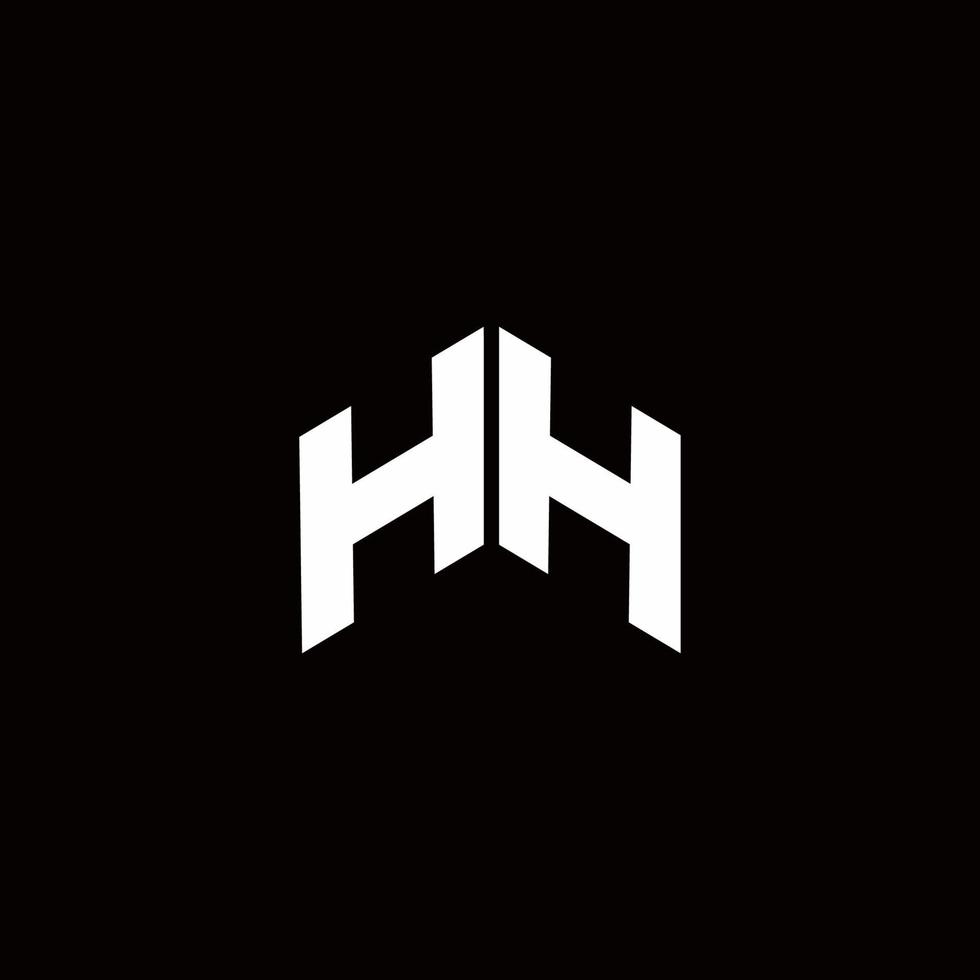 hh logo monogramma modello di design moderno vettore