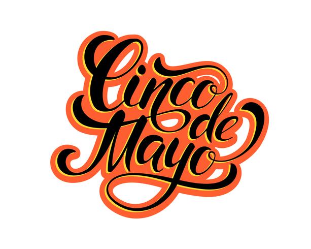 Design lettering Cinco de Mayo. vettore