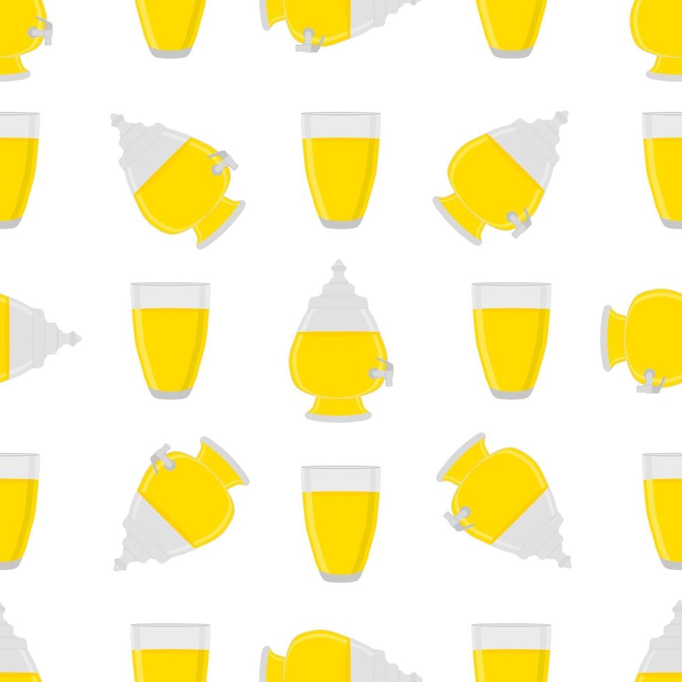 illustrazione a tema limonata colorata in caraffa di vetro vettore