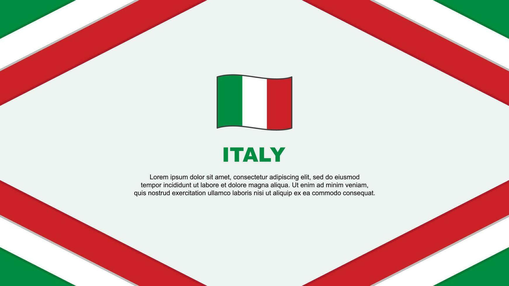 Italia bandiera astratto sfondo design modello. Italia indipendenza giorno bandiera cartone animato vettore illustrazione. Italia modello