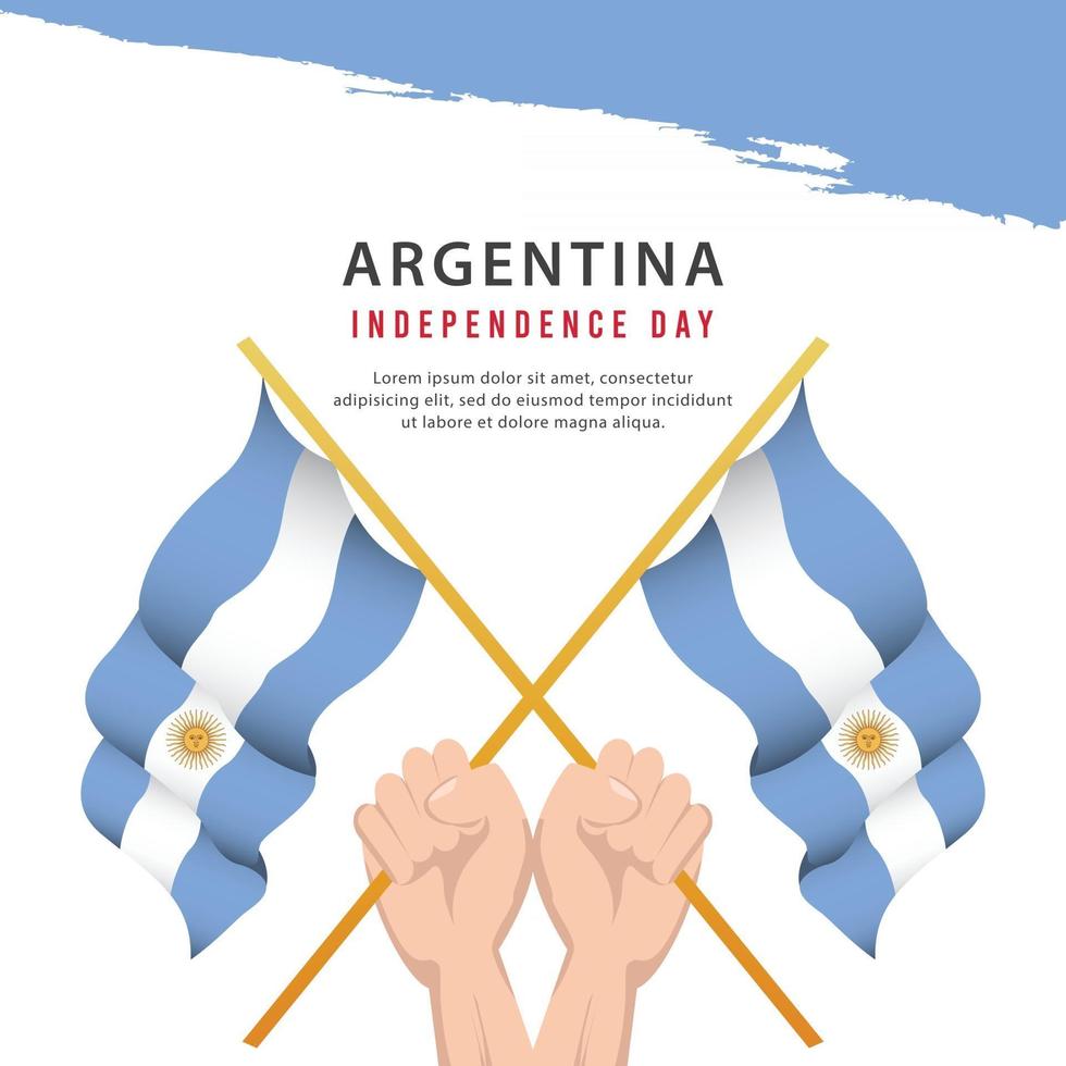 giorno dell'indipendenza argentina. celebrazioni della festa nazionale argentina vettore