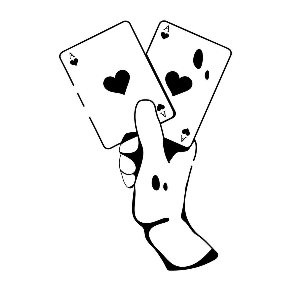 di moda poker carte vettore