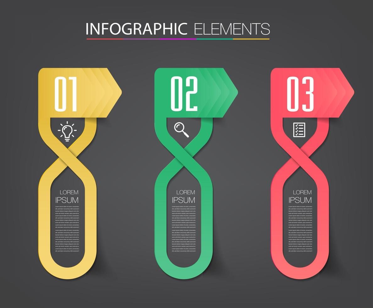 modello di casella di testo moderna, banner infografica vettore