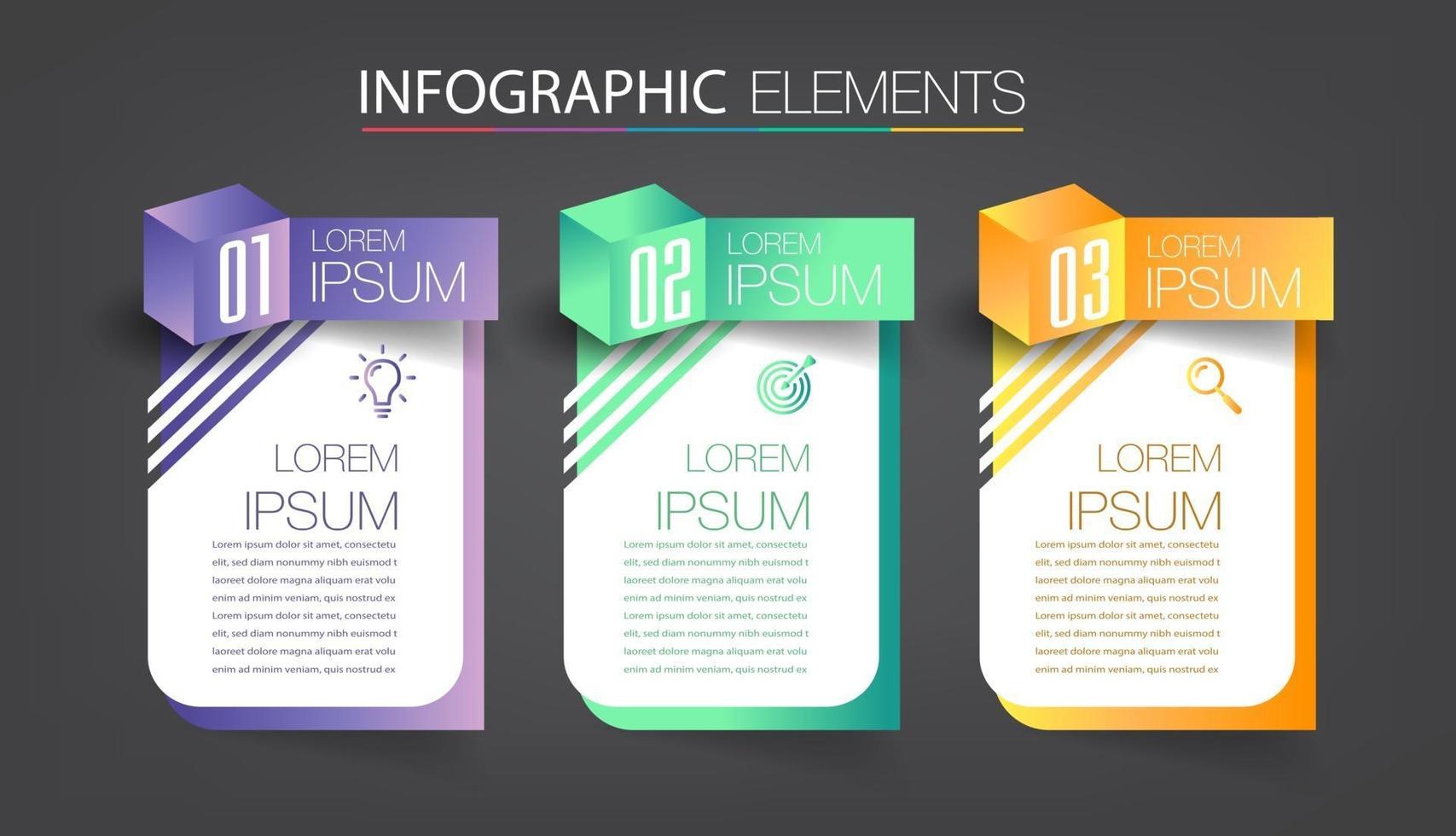 modello di casella di testo moderna, banner infografica vettore