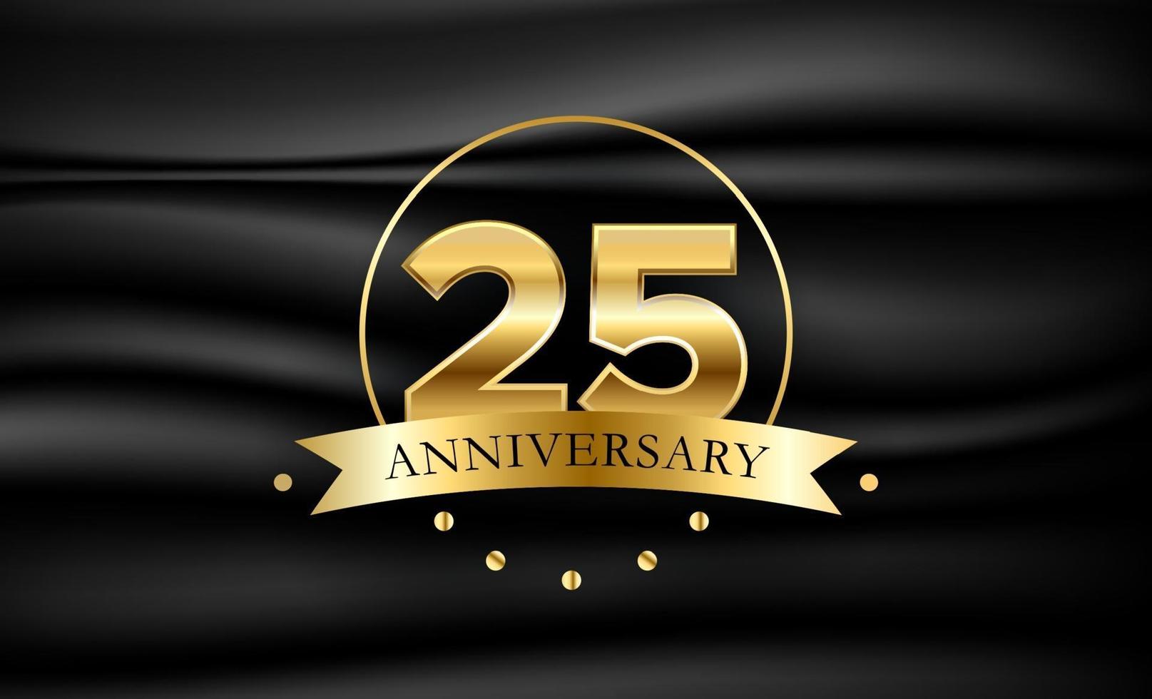 Modello di banner vettoriale per anniversario di 25 anni