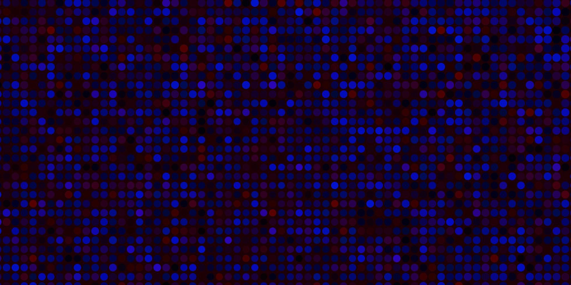 sfondo vettoriale blu scuro, rosso con cerchi.