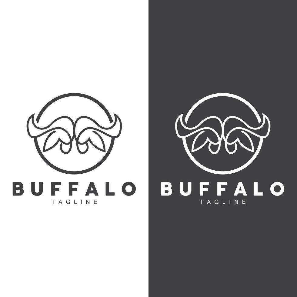 bufalo logo templet vettore illustrazione