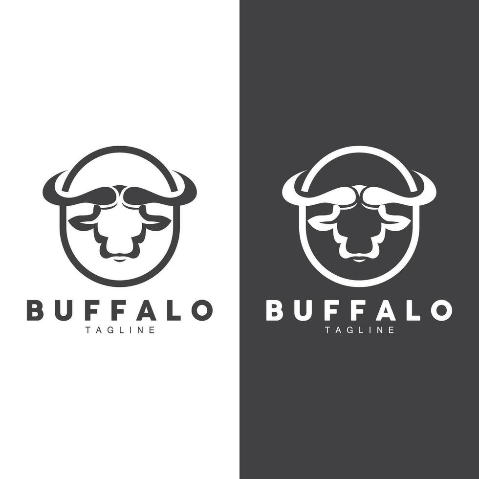 bufalo logo templet vettore illustrazione