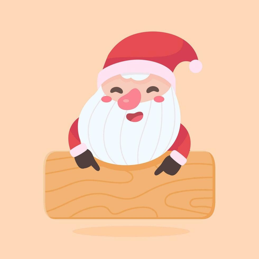 Santa Claus e regalo scatole Natale carta decorativo elementi vettore