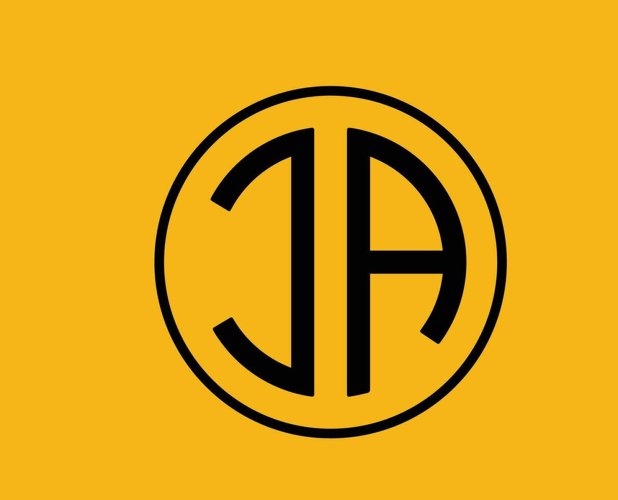 akranes club logo simbolo Islanda lega calcio astratto design vettore illustrazione con giallo sfondo