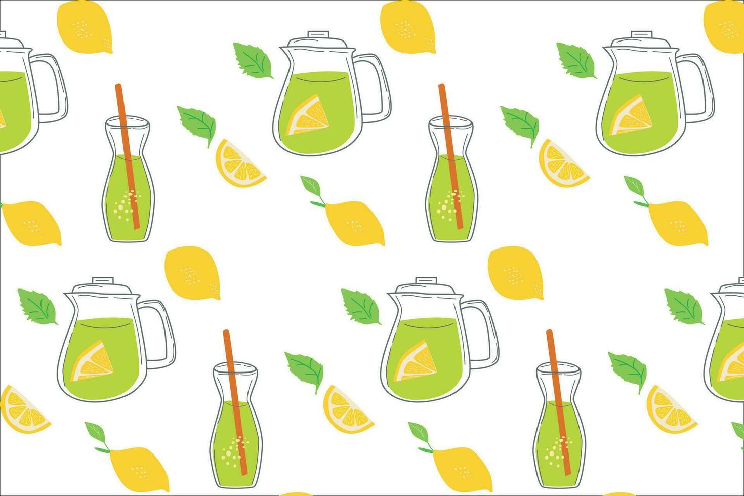 vettore modello di limonata con limoni e le foglie
