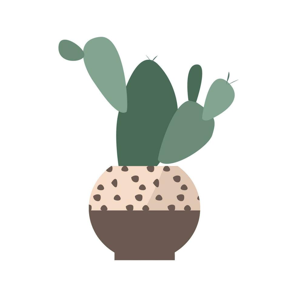 cactus succulento nel un' vaso di fiori con modello vettore