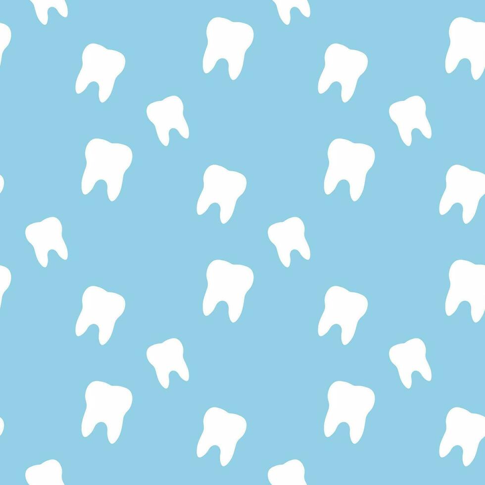 senza soluzione di continuità dente modello su un' blu sfondo. vettore