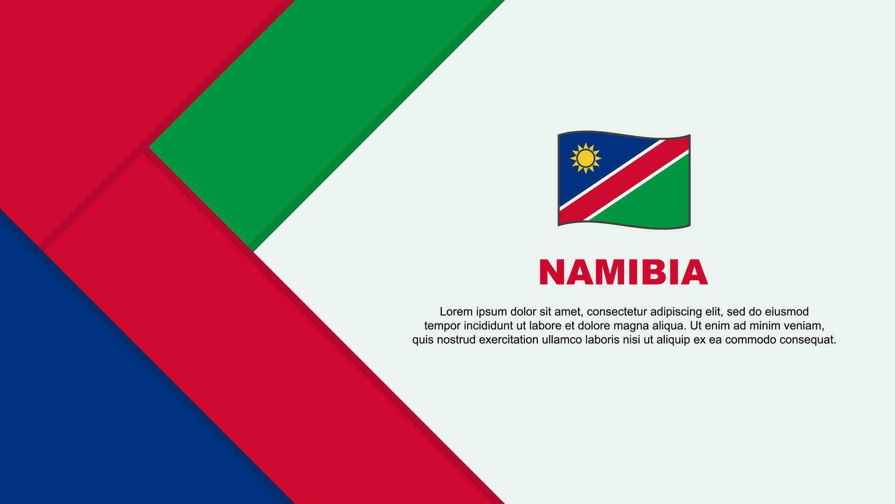 namibia bandiera astratto sfondo design modello. namibia indipendenza giorno bandiera cartone animato vettore illustrazione. namibia illustrazione
