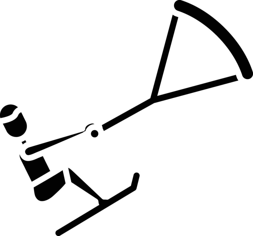 kiteboarding vettore icona
