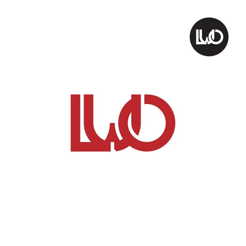 lettera lwo monogramma logo design vettore